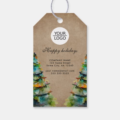 Add Logo Custom Text Christmas Tree Promotion  Gift Tags