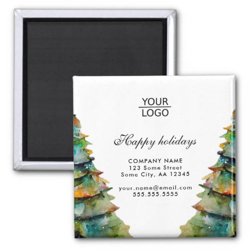 Add Logo Custom Text Christmas Tree Promotion Magnet