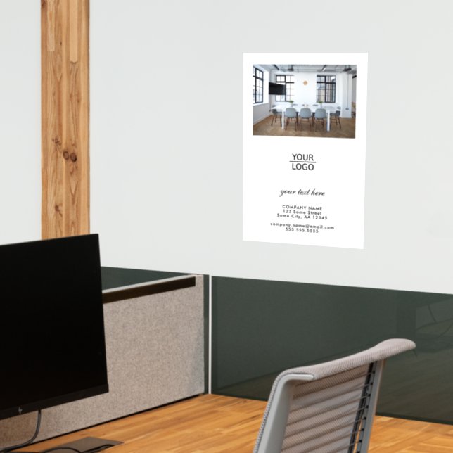 Add Logo Custom Text Company Promotion Photo Wall Decal (Office 2)