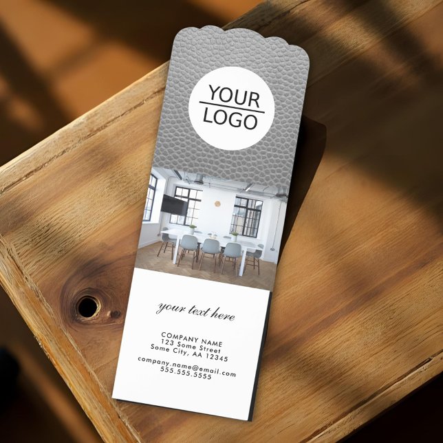 Add Logo Custom Text Leather Promotional Photo Bookmarks (Creator Uploaded)