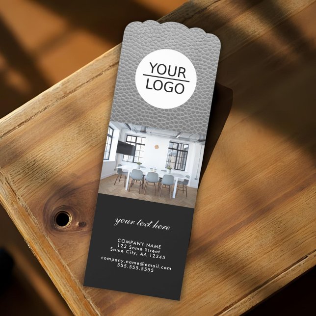 Add Logo Custom Text Leather Promotional Photo Bookmarks (Creator Uploaded)