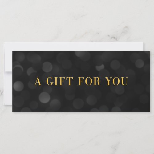 Add Logo Dark Bokeh Lights Gold Gift Certificate