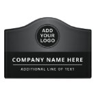Add logo dark gray satin gradient black business