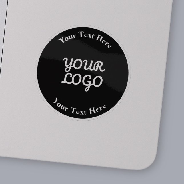 Add Logo Editable Black & Transparent Waterproof Sticker (Creator Uploaded)