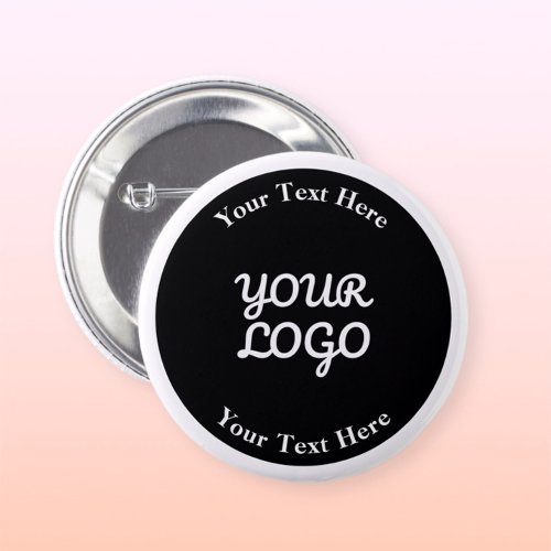 Add Logo Editable Black  White with Border Button