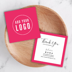 Add Logo Editable Border Social Thank You Insert