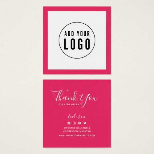 Add Logo Editable Border Social Thank You Insert