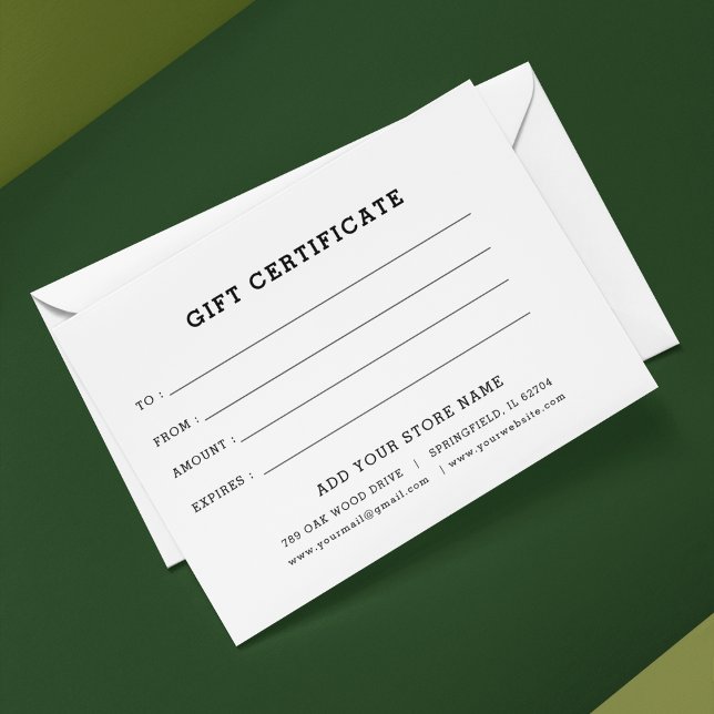 Add Logo Editable Business Gift Certificate ( Business Gift Certificate With Logo)