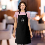Add Logo Employee Modern Minimalist Custom Color Apron<br><div class="desc">Personalized Apron that you can add your logo and your employee’s name in a trendy modern font against an editable background color (click “edit” button and change background color). You can even change the strap color (accessible on the product page itself) to whatever color you wish. Personalize it by replacing...</div>