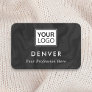 Add logo first name and title dark marbled name tag