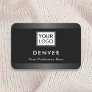 Add logo first name and title gray borders name tag
