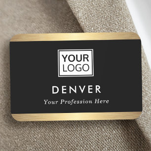 Add logo first name title faux golden borders tag