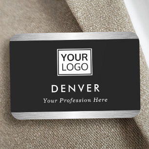 Add logo first name title faux silver gray borders tag