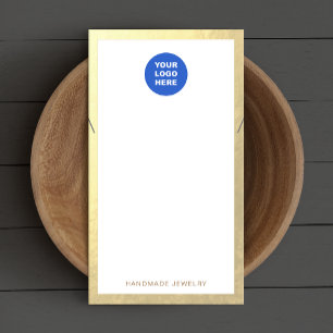 Add Logo Gold Border Necklace Display Card