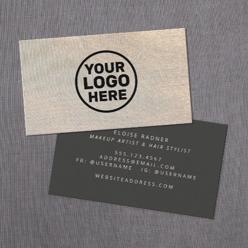 Add Logo Gold Flecks Business Card