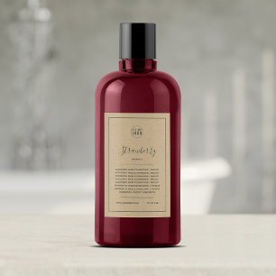 Add Logo Gray Border Ingredients List Kraft Label