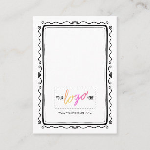 Add Logo Hand Drawn Frame Earrings Card No Dots 03