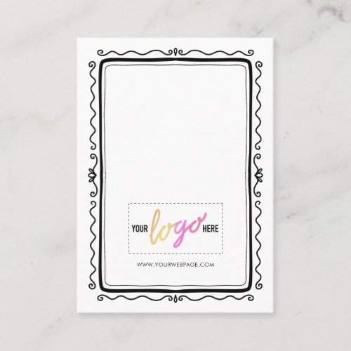 Add Logo Hand Drawn Frame Earrings Card No Dots 03