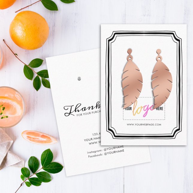 Add Logo Hand Drawn Frame Earrings Display Card 01 (Creator Uploaded)