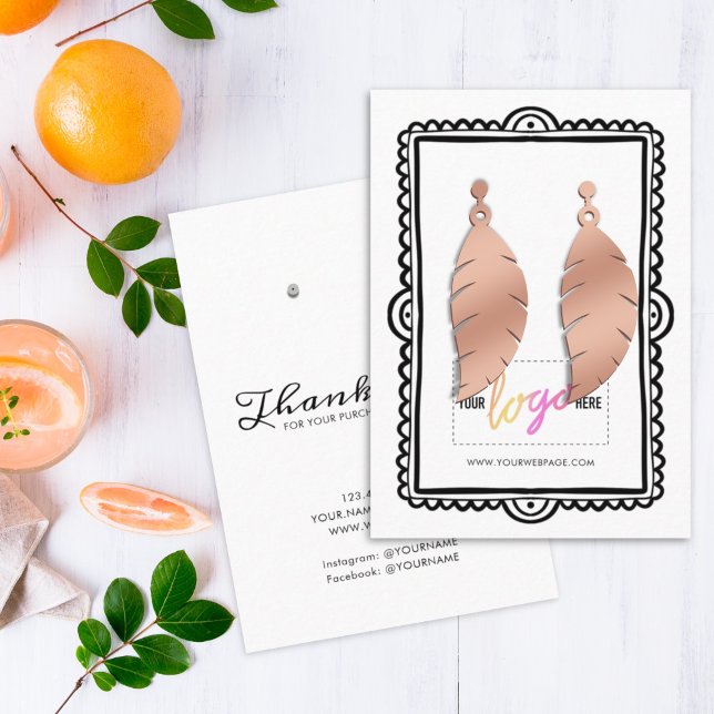 Add Logo Hand Drawn Frame Earrings Display Card 05 (Creator Uploaded)