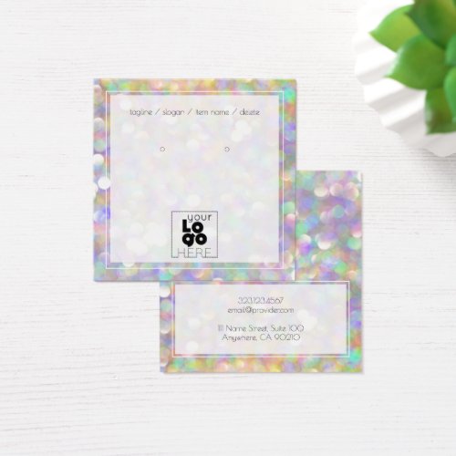 Add Logo Iridescent Abstract Earring Display Card