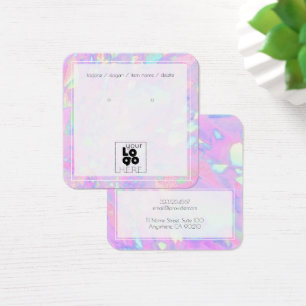 Add Logo Iridescent Opal Marble Earring Display