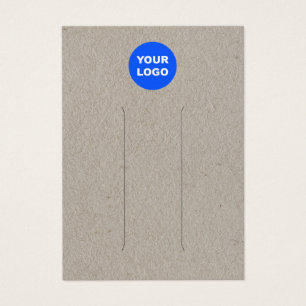 Add Logo Kraft Leather Hair Clip Display