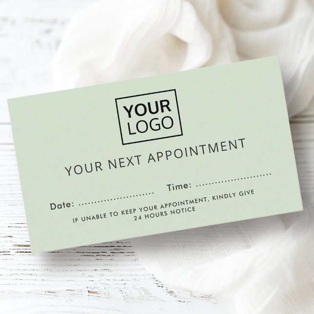 Add logo light sage green modern appointment cards (Add logo light sage green modern appointment cards)