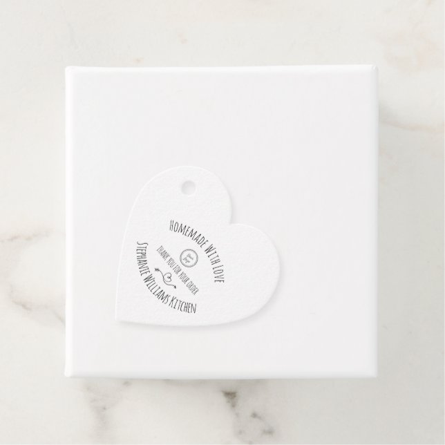 Add Logo Made with Love |Thank you for your order Favor Tags (In Situ)