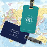 Add Logo Modern Corporate Business Custom Colors Luggage Tag<br><div class="desc">Add Logo Modern Corporate Business Custom Colors Luggage Tag that's perfect for you and your employees when traveling for work. Background color on the front and back is editable, click "Edit" to change the color Personalize it by replacing the placeholder text and the placeholder image with your own logo. For...</div>