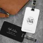 Add Logo Modern Script Business Custom Colors Luggage Tag<br><div class="desc">Add Logo Modern Script Business Custom Colors Luggage Tag that's perfect for you and your employees when traveling for work. Background color on the front and back is editable, click "Edit" to change the color Personalize it by replacing the placeholder text and the placeholder image with your own logo. For...</div>