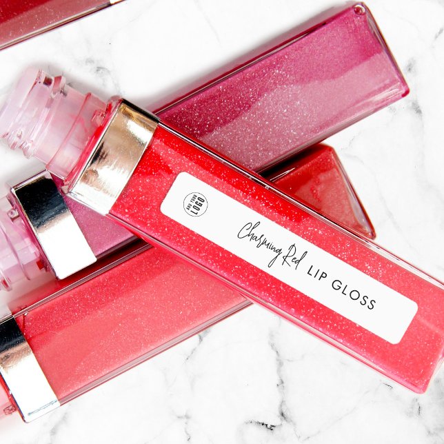 Add Logo Modern Script Minimalist Product Label (Creator Uploaded)