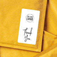 Add Logo Modern Script Thank You Packaging