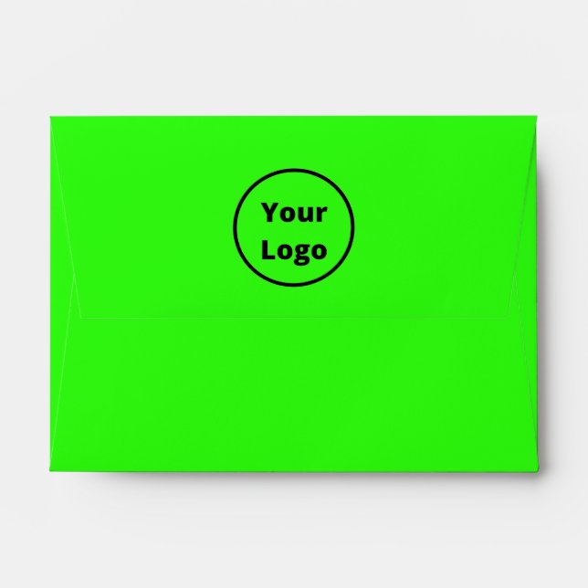 Add logo neon green envelope (Back (Top Flap))
