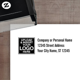 Add Logo - Office or Business Address Label Self-inking Stamp