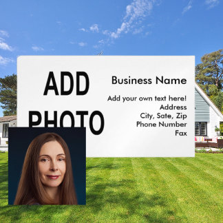 Add Logo or Photo, Business Information Card Magnet