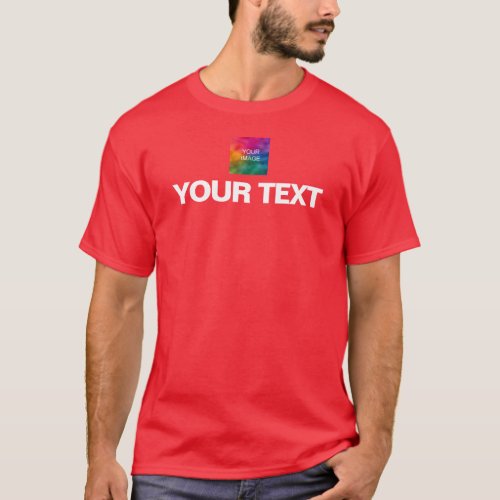 Add Logo Or Photo Here Template Mens Christmas Red T_Shirt