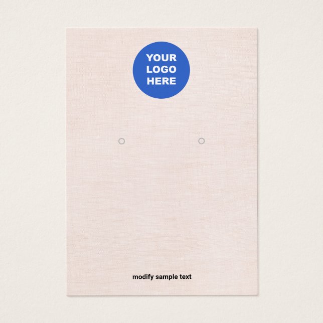Add Logo Pink Earring Display Card (Front)