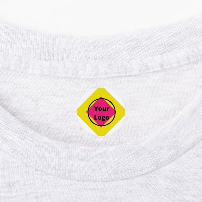 Add logo pink yellow shape labels (Affixed)