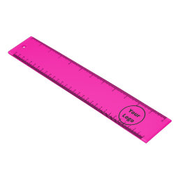 Add logo plain pink ruler
