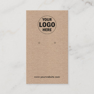 Add logo Rustic Kraft Earring Display Card