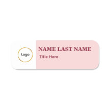 Add Logo Simple Blush Pink Name Title