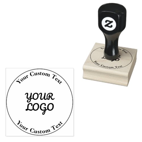 Add Logo Simple Editable Design Rubber Stamp