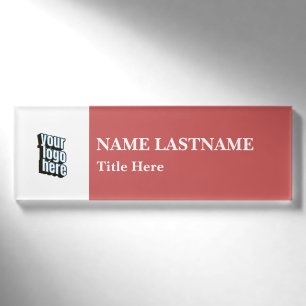 Add Logo Simple Indian Red Pastel Light Name Title Tag