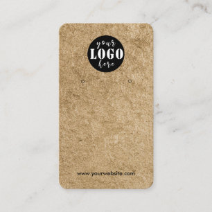 Add logo Simple Kraft Paper earring Display Card