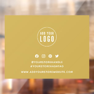 Add Logo Social Media Editable Background Window Cling