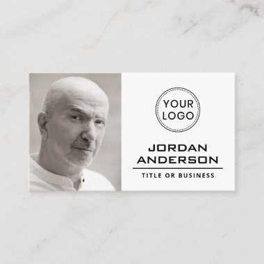 Add logo social media icons custom photo business card