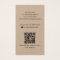 Add logo social media QR Kraft paper business card