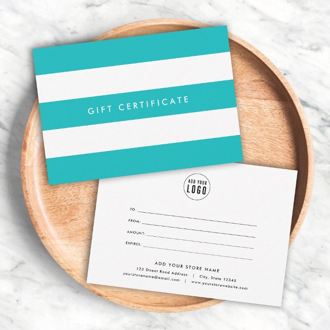 Add Logo Stripes & Custom Color Gift Certificate (Creator Uploaded)
