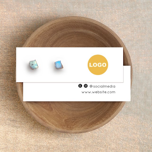 Add Logo Stud Earring Jewelry Display Card (Creator Uploaded)